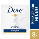 Jabon Dove en barra original 3 unidades 90g