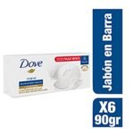 Jabón Barra Dove original 6 Unidades 90G