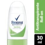 Desodorante Antitranspirante Mini Roll On Mujer Rexona Bamboo Y Aloe Vera 30Ml