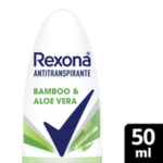 Desodorante Rexona roll on para mujer bamboo y aloe vera 53g (50ml)