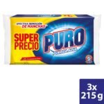Jabon Puro tripack azul 215GR