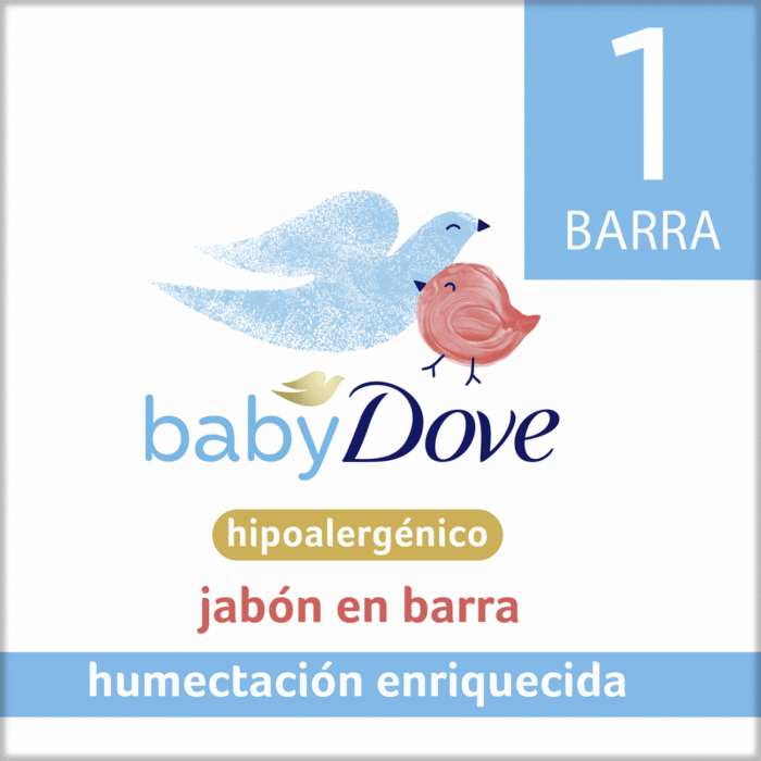 Dove Baby Jabon Barra Hidratación Enriquecida 75G - Imagen 1