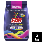 Detergente en polvo Fab ultra color 2KG