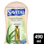 Acondicionador Savital ELIXIR de Romero, Biotina y Sávila 490ML