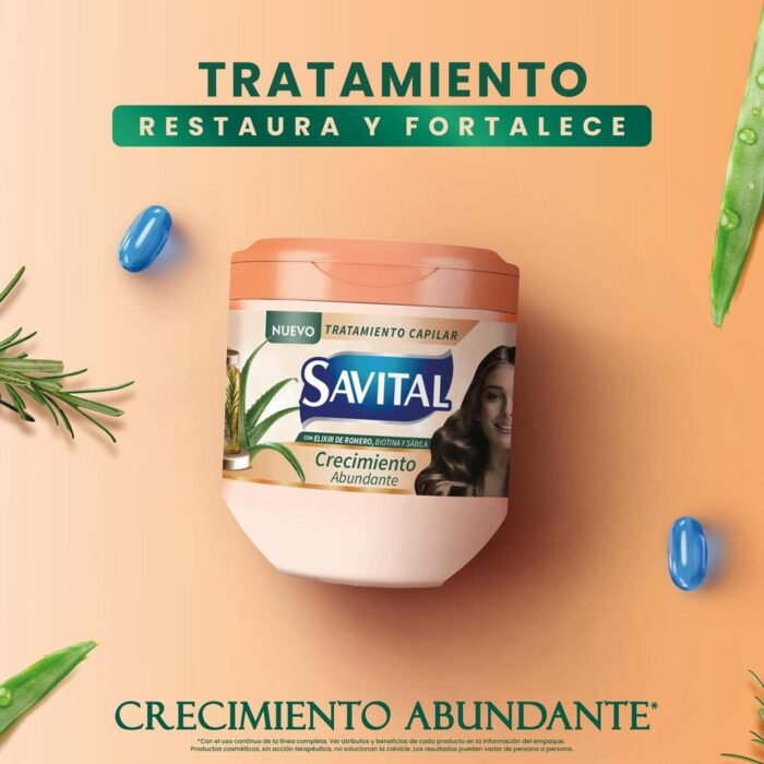 Tratamiento Savital ELIXIR de Romero, Biotina y Sávila 425ML - Imagen 3