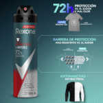 desodorante en aerosol rexona antibacterial men * 150 ml - Imagen 4