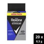 Desodorante Rexona Clinical Clean CremaCajax20 Sobres x8.5g
