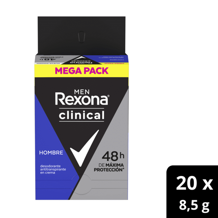 Desodorante Rexona Clinical Clean CremaCajax20 Sobres x8.5g - Imagen 1