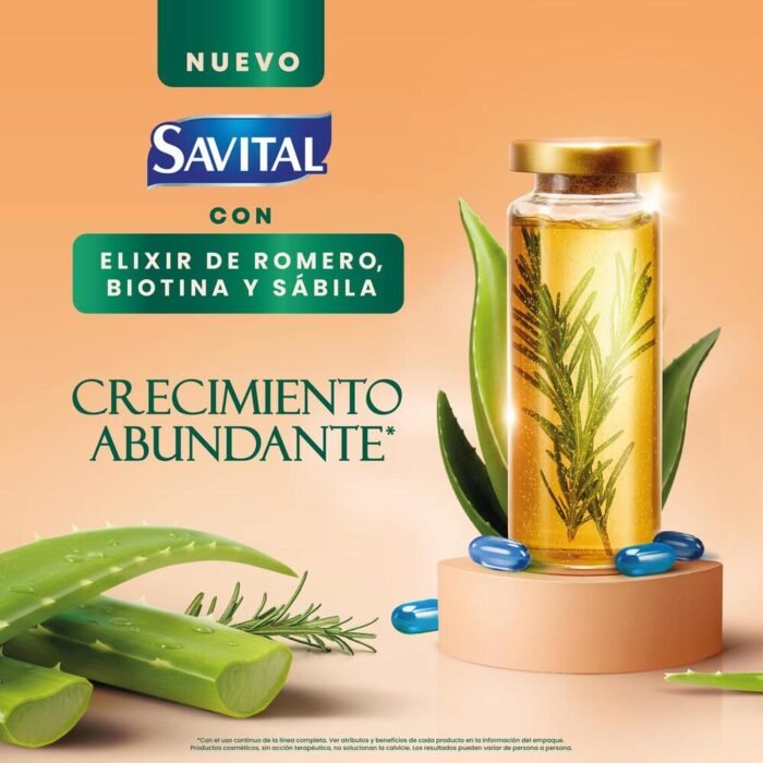 Mascarilla Savital ELIXIR de Romero, Biotina y Sávila 265ML - Imagen 3