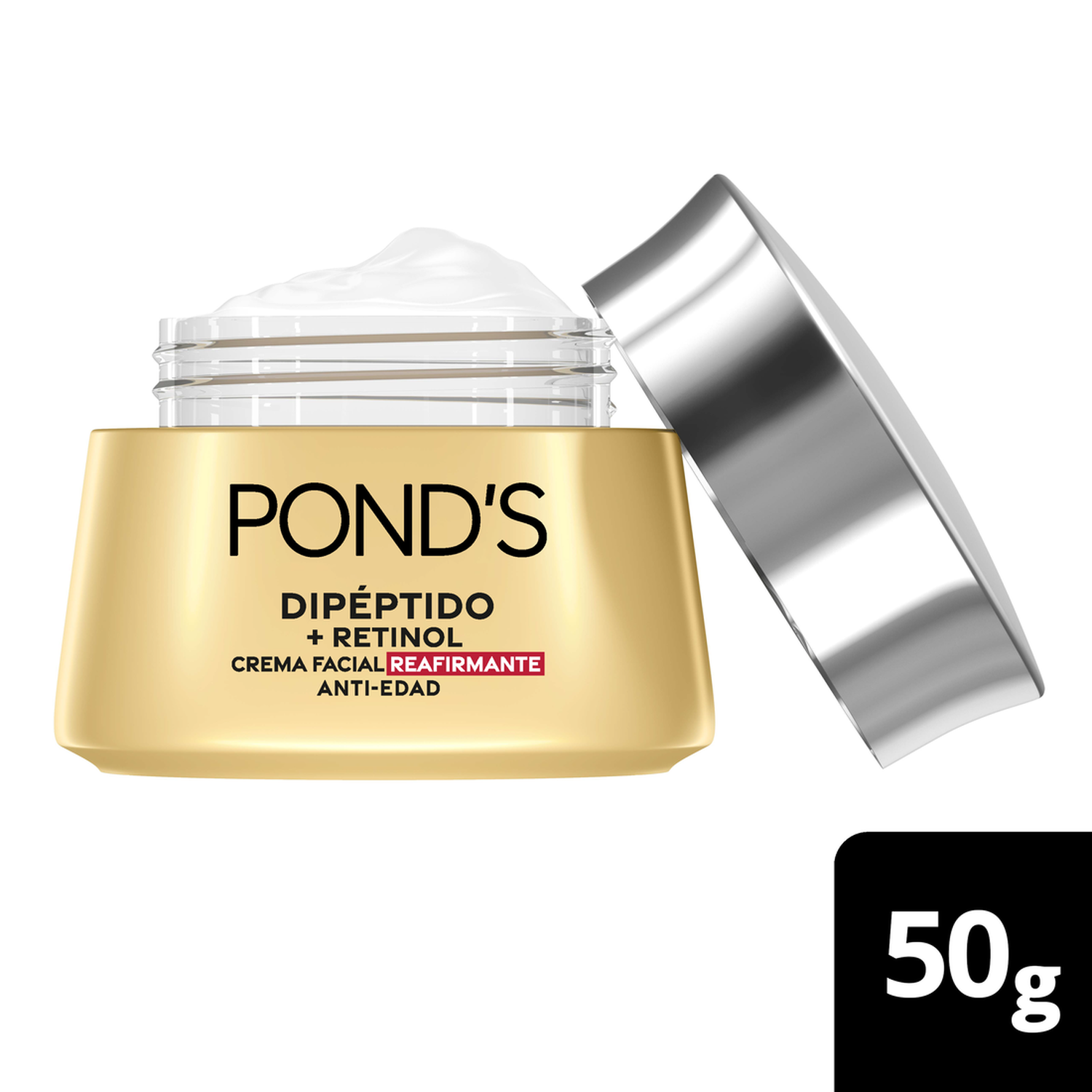 67749346 Crema Facial PONDS Reafirmante Antiedad Dipéptidos + Retinol 50g - Imagen 1