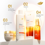 Shampoo Dove UV Repair Glow Felúrico - Imagen 5
