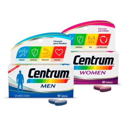 MULTIVITAMINICO CENTRUM WOMEN Y MEN X 60 TABS PACK X 2