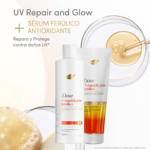 Shampoo Dove UV Repair Glow Felúrico - Imagen 4